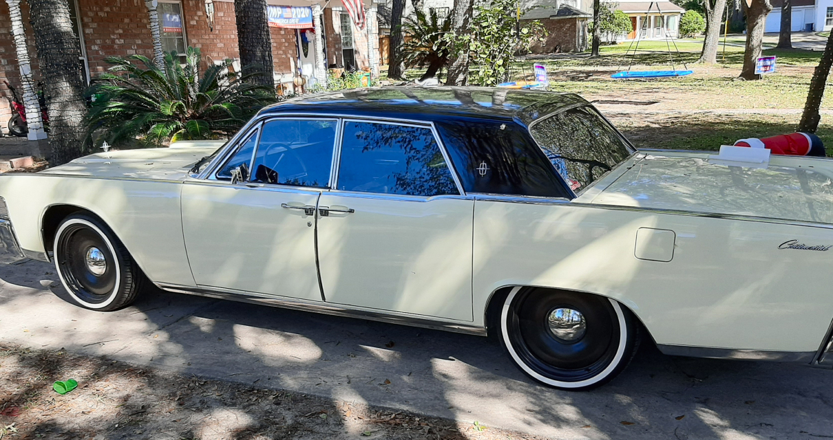 Old school car with windows tinted